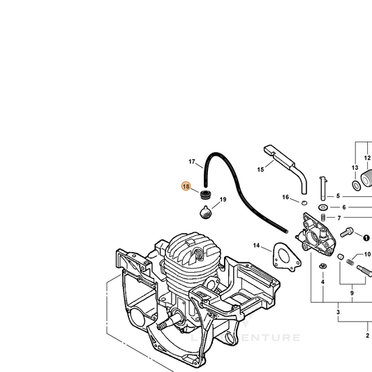 ECHO part 13211512330 — IPL diagram snippet (6x zoom, amber highlight)