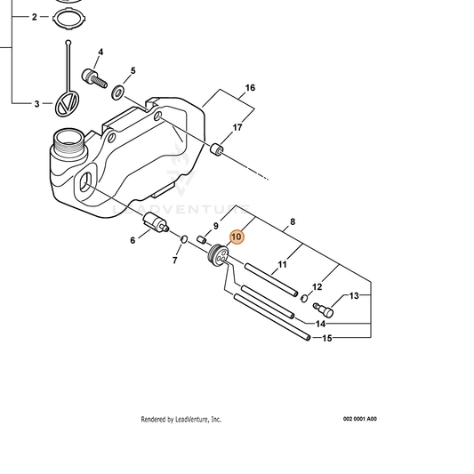 ECHO part 13211561830 — IPL diagram snippet (6x zoom, amber highlight)