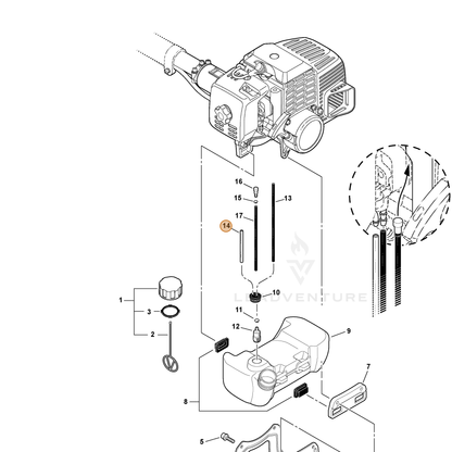 ECHO part 13271750430 — IPL diagram snippet (6x zoom, amber highlight)