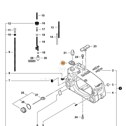 ECHO part 13275839131 — IPL diagram snippet (6x zoom, amber highlight)