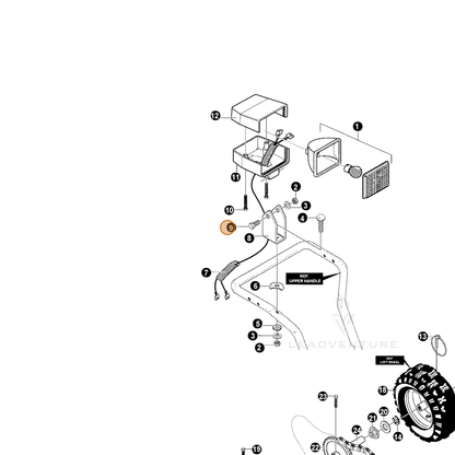 ECHO part 14000235 — IPL diagram snippet (6x zoom, amber highlight)
