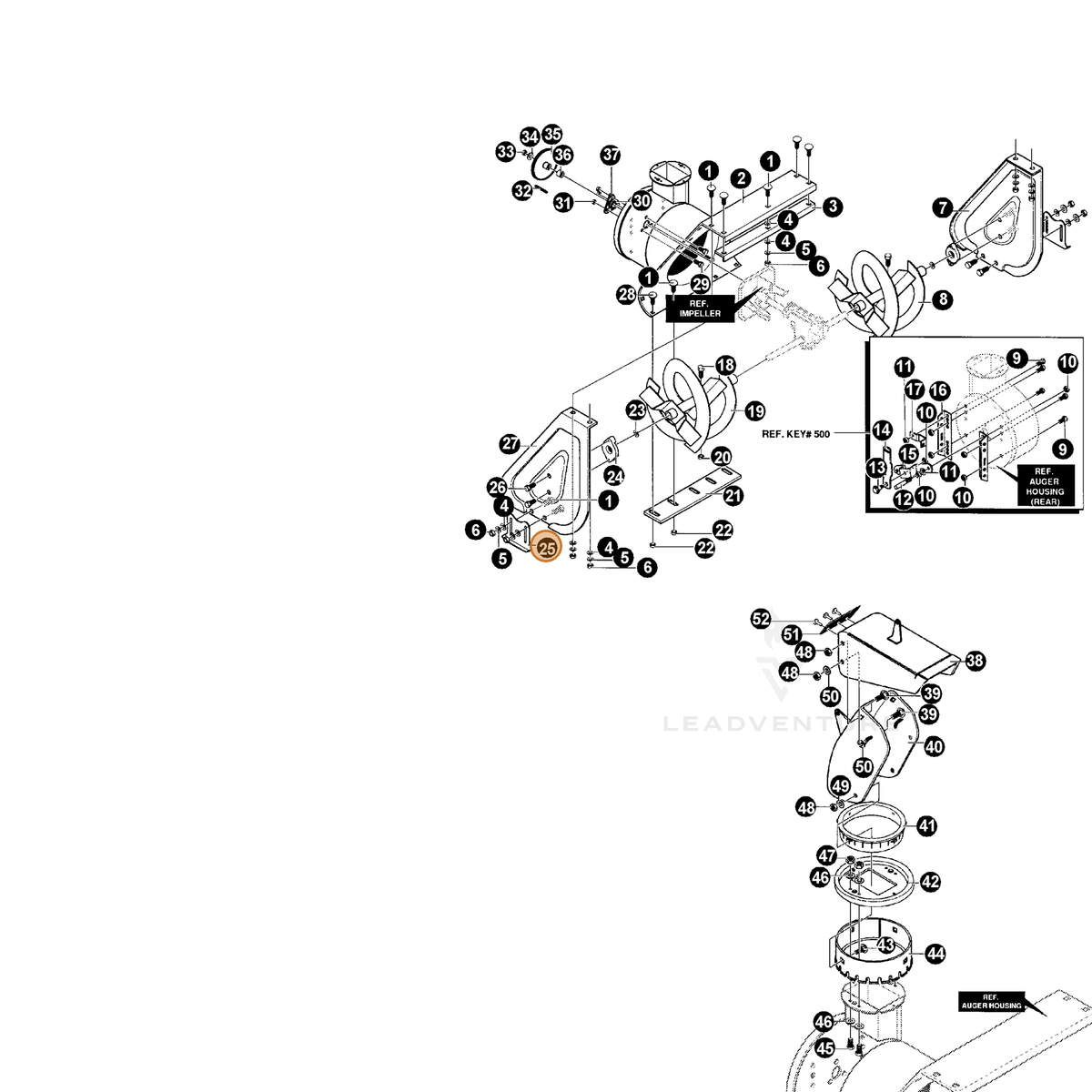 ECHO part 14000873 — IPL diagram snippet (6x zoom, amber highlight)