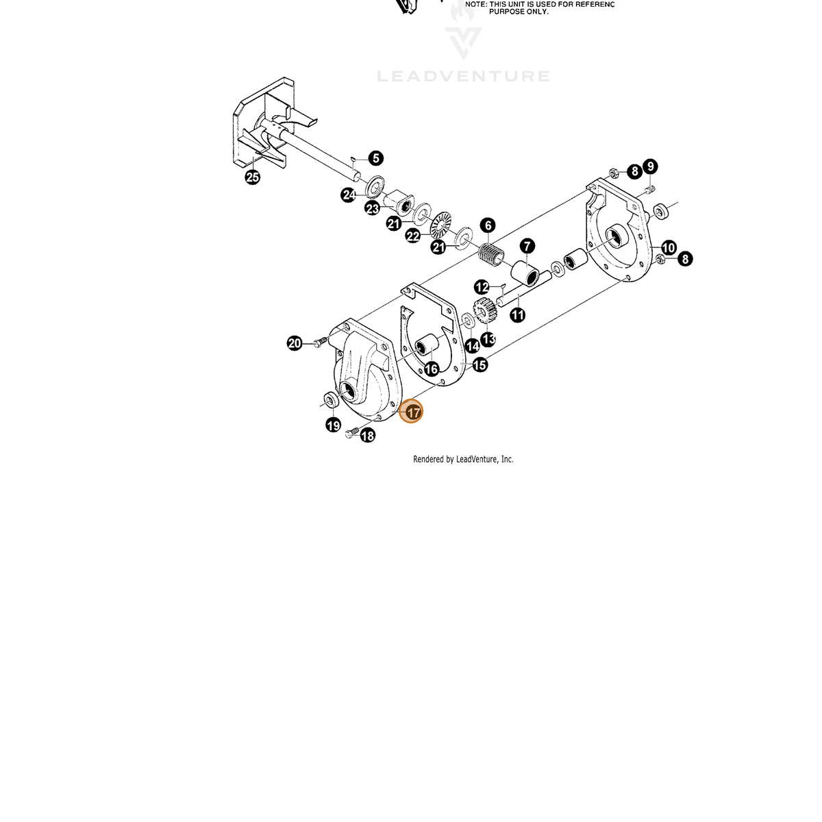ECHO part 14000896 — IPL diagram snippet (6x zoom, amber highlight)
