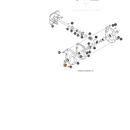 ECHO part 14001065 — IPL diagram snippet (6x zoom, amber highlight)