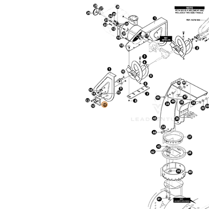 ECHO part 14001161 — IPL diagram snippet (6x zoom, amber highlight)