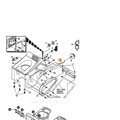ECHO part 14001259 — IPL diagram snippet (6x zoom, amber highlight)