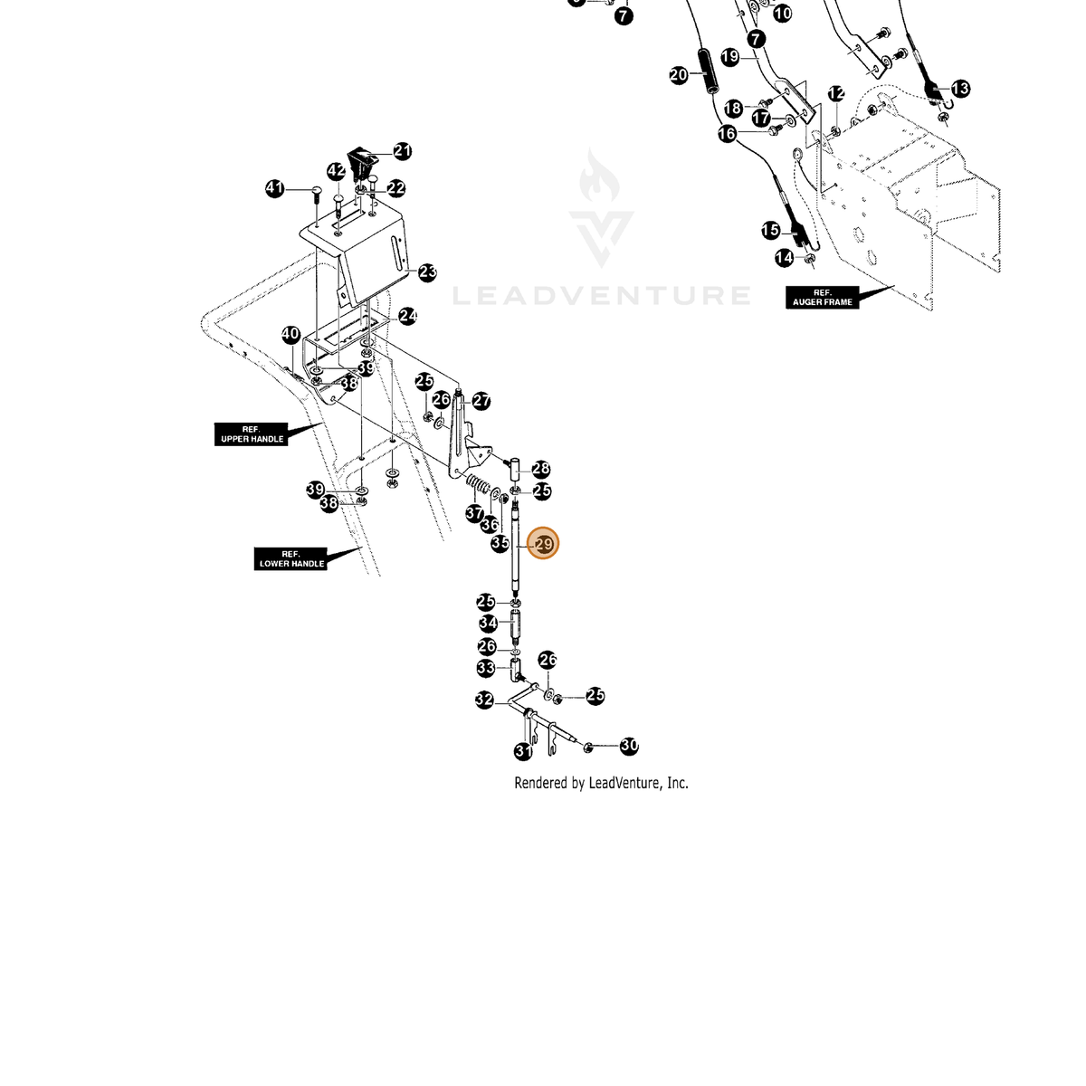 ECHO part 14001668 — IPL diagram snippet (6x zoom, amber highlight)