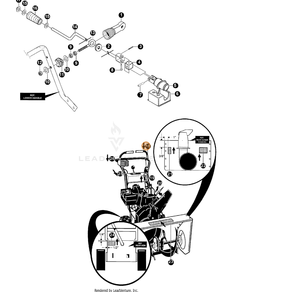 ECHO part 14003902 — IPL diagram snippet (6x zoom, amber highlight)