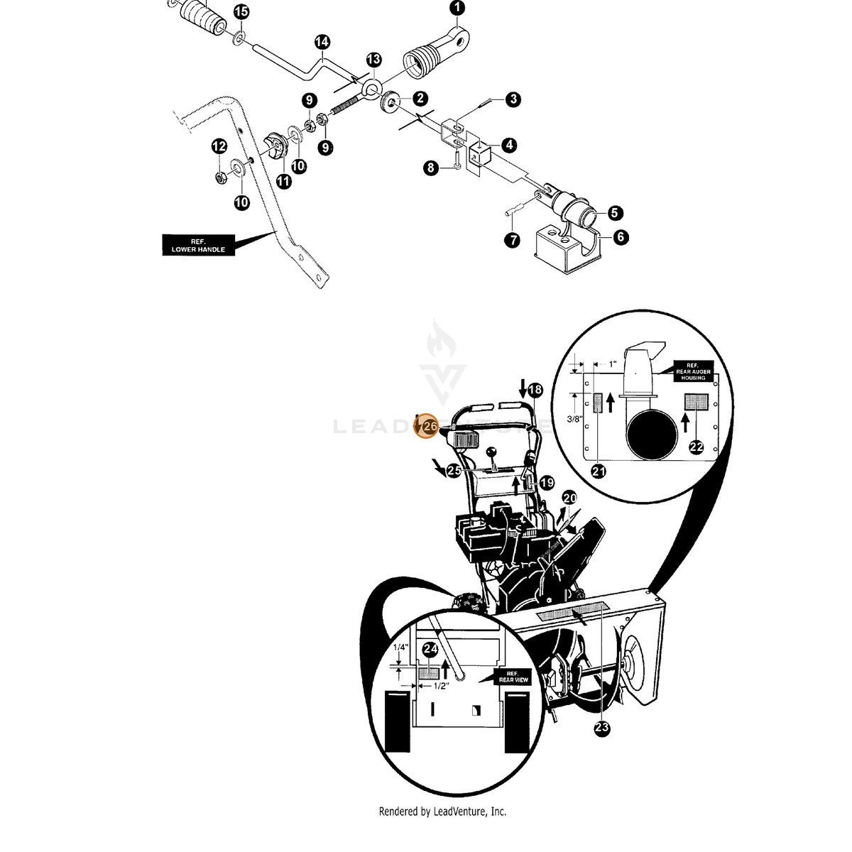 ECHO part 14003903 — IPL diagram snippet (6x zoom, amber highlight)