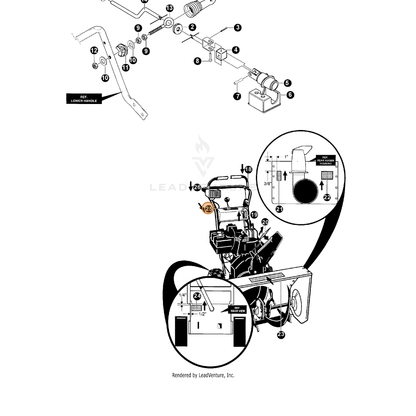 ECHO part 14006300 — IPL diagram snippet (6x zoom, amber highlight)