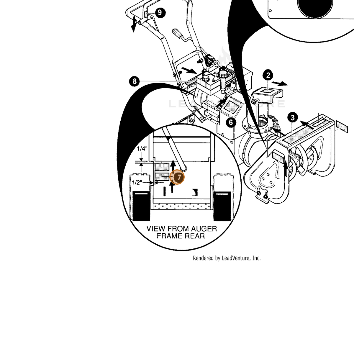 ECHO part 14007859 — IPL diagram snippet (6x zoom, amber highlight)