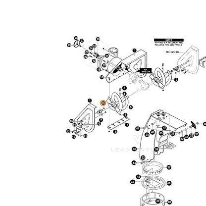 ECHO part 14008619 — IPL diagram snippet (6x zoom, amber highlight)