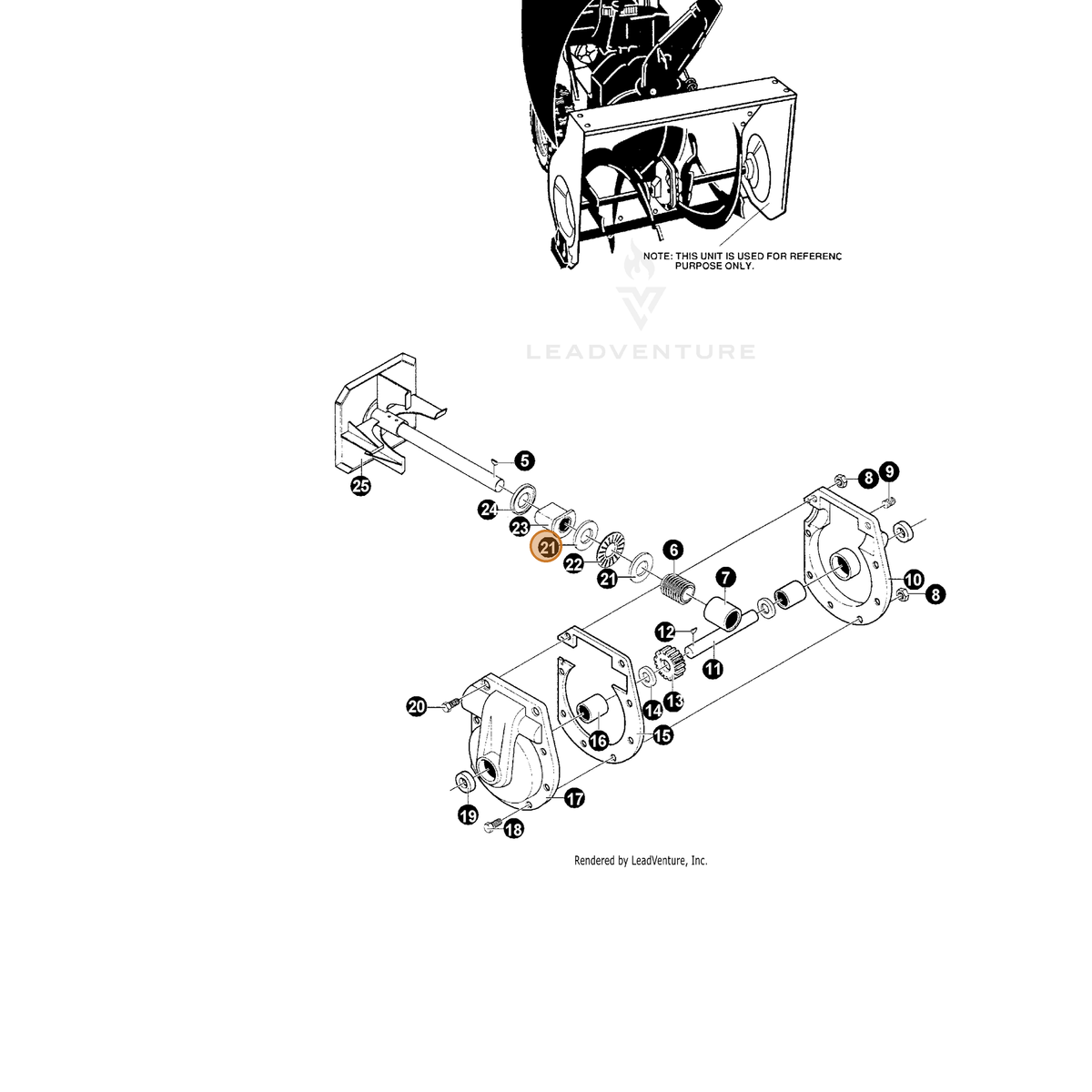 ECHO part 14009346 — IPL diagram snippet (6x zoom, amber highlight)