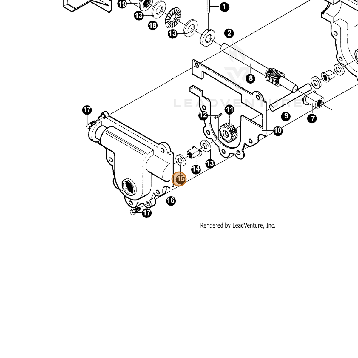 ECHO part 14009566 — IPL diagram snippet (6x zoom, amber highlight)