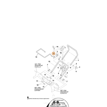 ECHO part 14013527 — IPL diagram snippet (6x zoom, amber highlight)