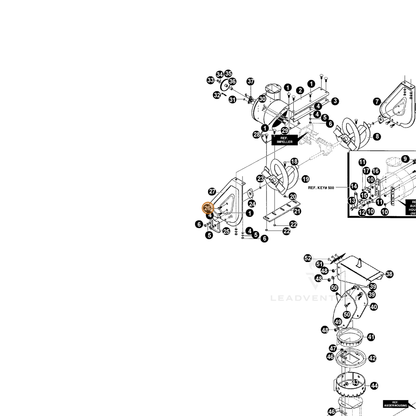 ECHO part 14035498 — IPL diagram snippet (6x zoom, amber highlight)