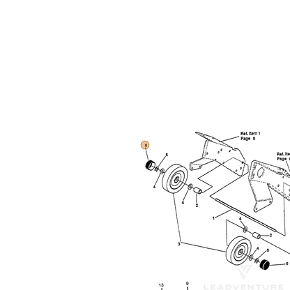 ECHO part 14036832 — IPL diagram snippet (6x zoom, amber highlight)