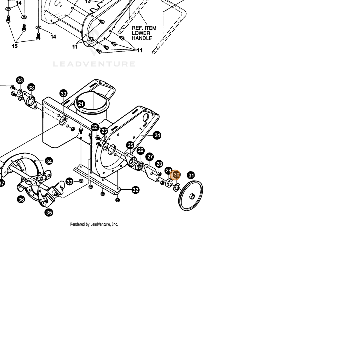 ECHO part 14040677 — IPL diagram snippet (6x zoom, amber highlight)