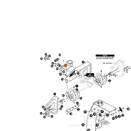 ECHO part 14043846 — IPL diagram snippet (6x zoom, amber highlight)