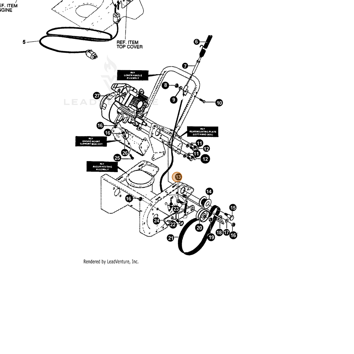 ECHO part 14045892 — IPL diagram snippet (6x zoom, amber highlight)