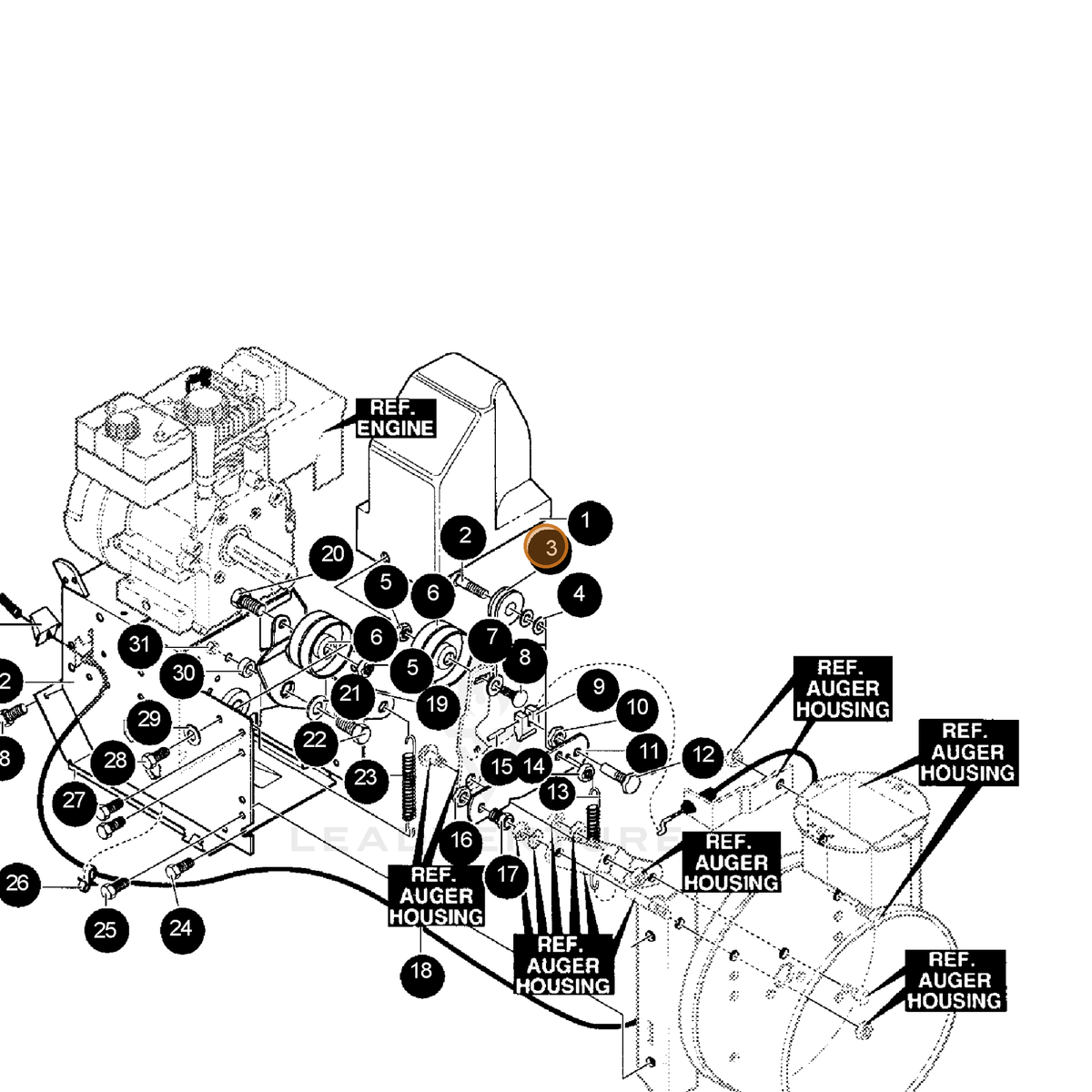 ECHO part 14048306 — IPL diagram snippet (6x zoom, amber highlight)