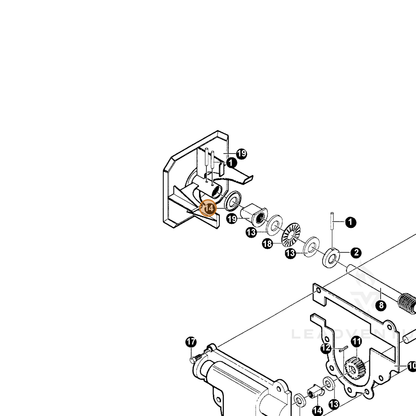 ECHO part 14050304 — IPL diagram snippet (6x zoom, amber highlight)