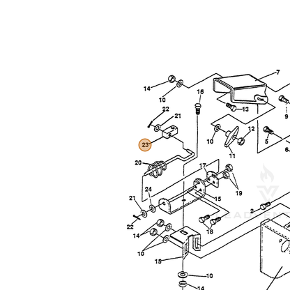 ECHO part 14051564 — IPL diagram snippet (6x zoom, amber highlight)