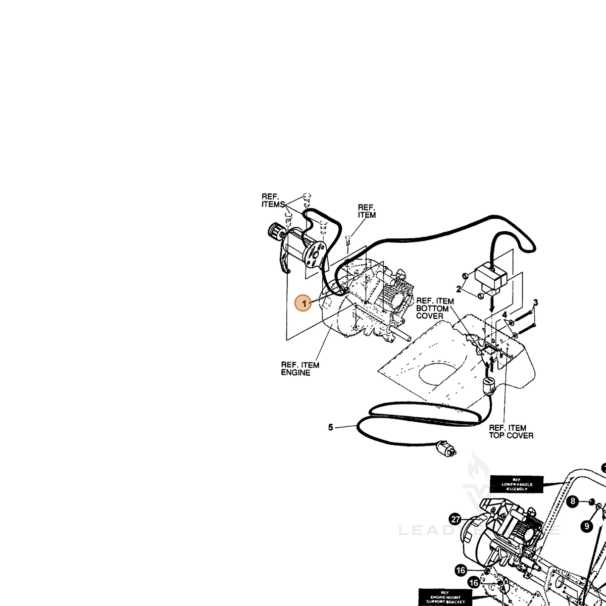 ECHO part 14057569 — IPL diagram snippet (6x zoom, amber highlight)