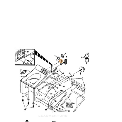 ECHO part 14057587 — IPL diagram snippet (6x zoom, amber highlight)