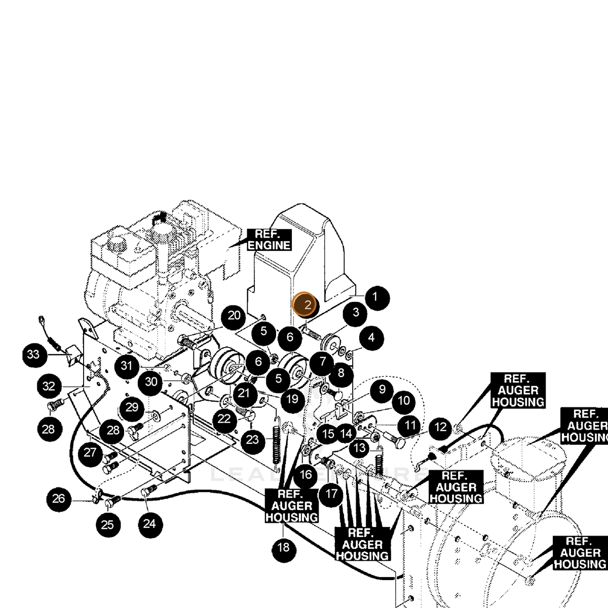 ECHO part 14058336 — IPL diagram snippet (6x zoom, amber highlight)