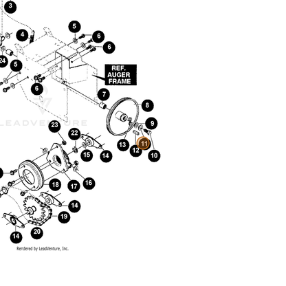 ECHO part 14120380 — IPL diagram snippet (6x zoom, amber highlight)