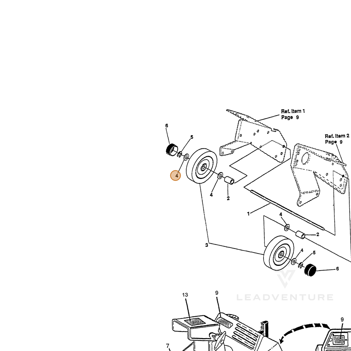 ECHO part 14120394 — IPL diagram snippet (6x zoom, amber highlight)