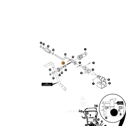 ECHO part 14124829 — IPL diagram snippet (6x zoom, amber highlight)