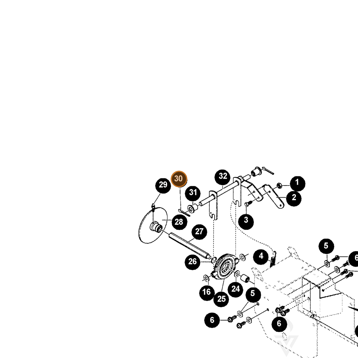 ECHO part 14137185 — IPL diagram snippet (6x zoom, amber highlight)
