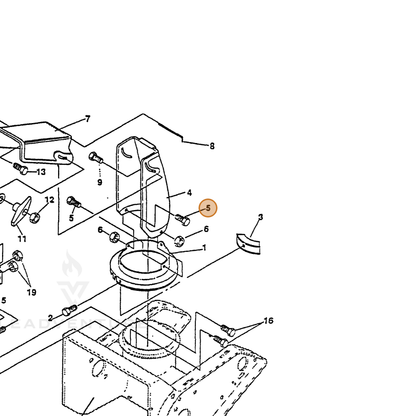 ECHO part 14180016 — IPL diagram snippet (6x zoom, amber highlight)