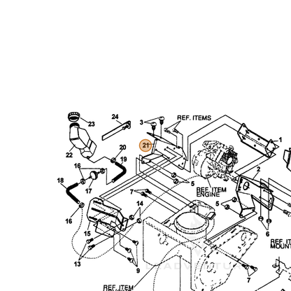 ECHO part 14301420 — IPL diagram snippet (6x zoom, amber highlight)