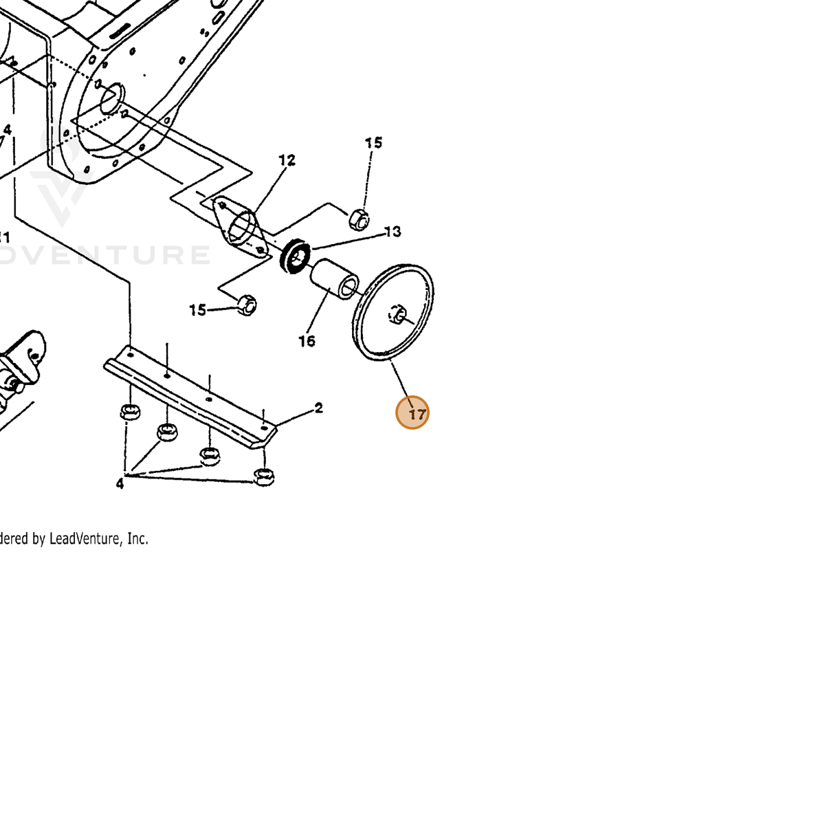 ECHO part 14301855 — IPL diagram snippet (6x zoom, amber highlight)