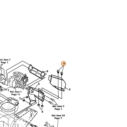 ECHO part 14302414 — IPL diagram snippet (6x zoom, amber highlight)