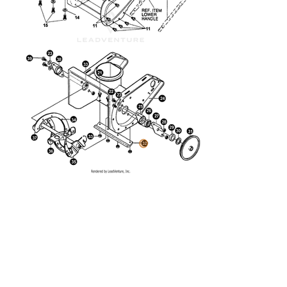 ECHO part 14302418 — IPL diagram snippet (6x zoom, amber highlight)