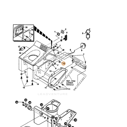 ECHO part 14303008 — IPL diagram snippet (6x zoom, amber highlight)