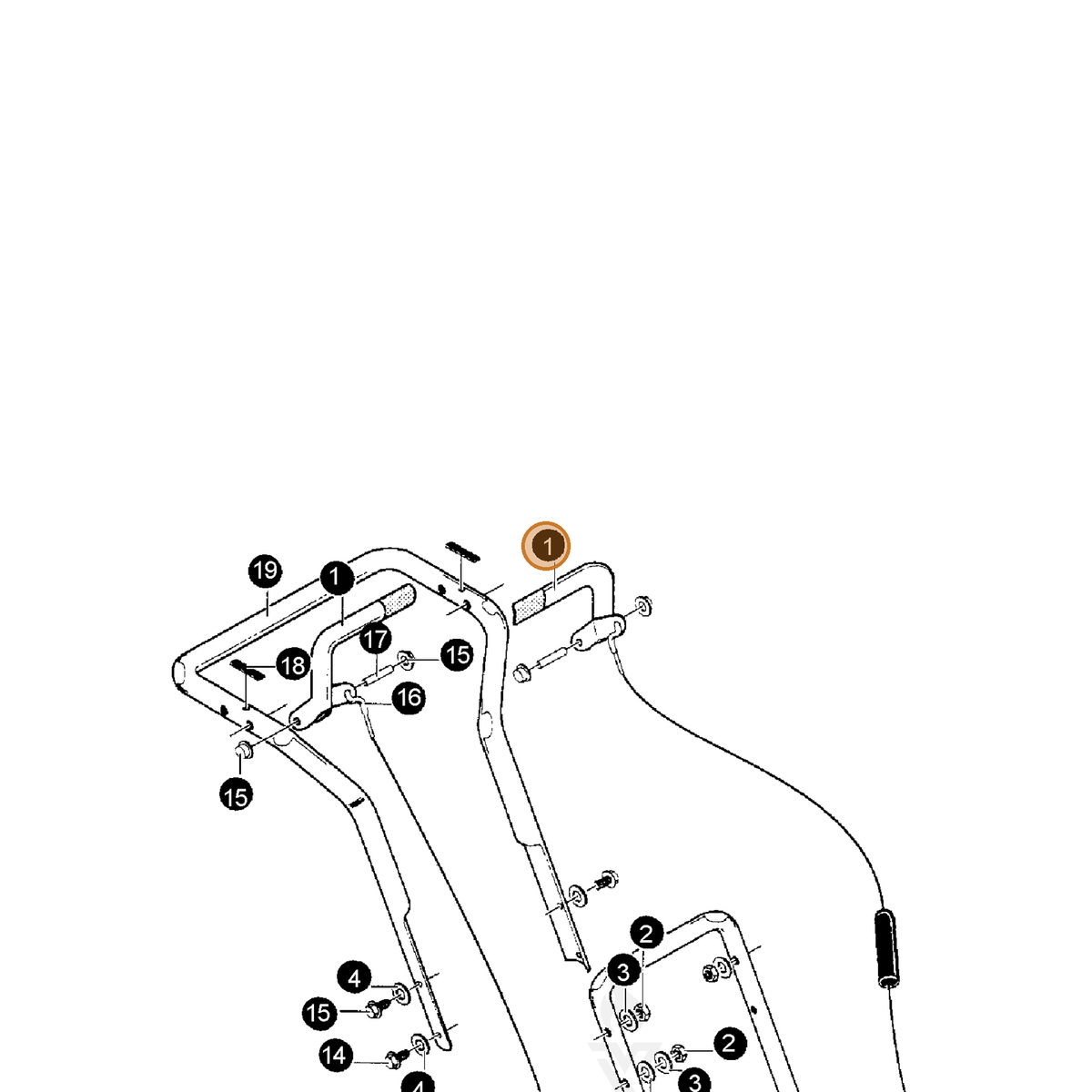 ECHO part 14304914 — IPL diagram snippet (6x zoom, amber highlight)