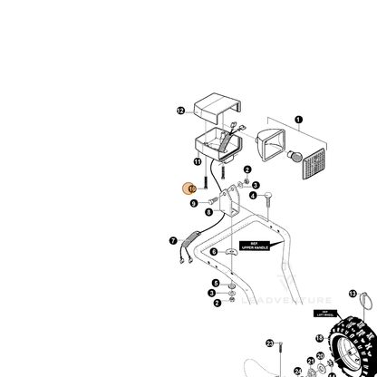 ECHO part 14307781 — IPL diagram snippet (6x zoom, amber highlight)