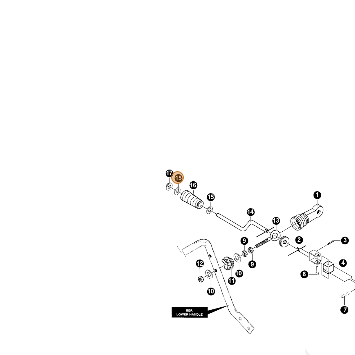 ECHO part 14309312 — IPL diagram snippet (6x zoom, amber highlight)