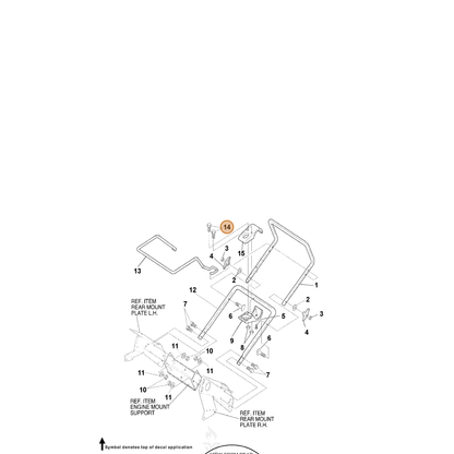 ECHO part 14309815 — IPL diagram snippet (6x zoom, amber highlight)