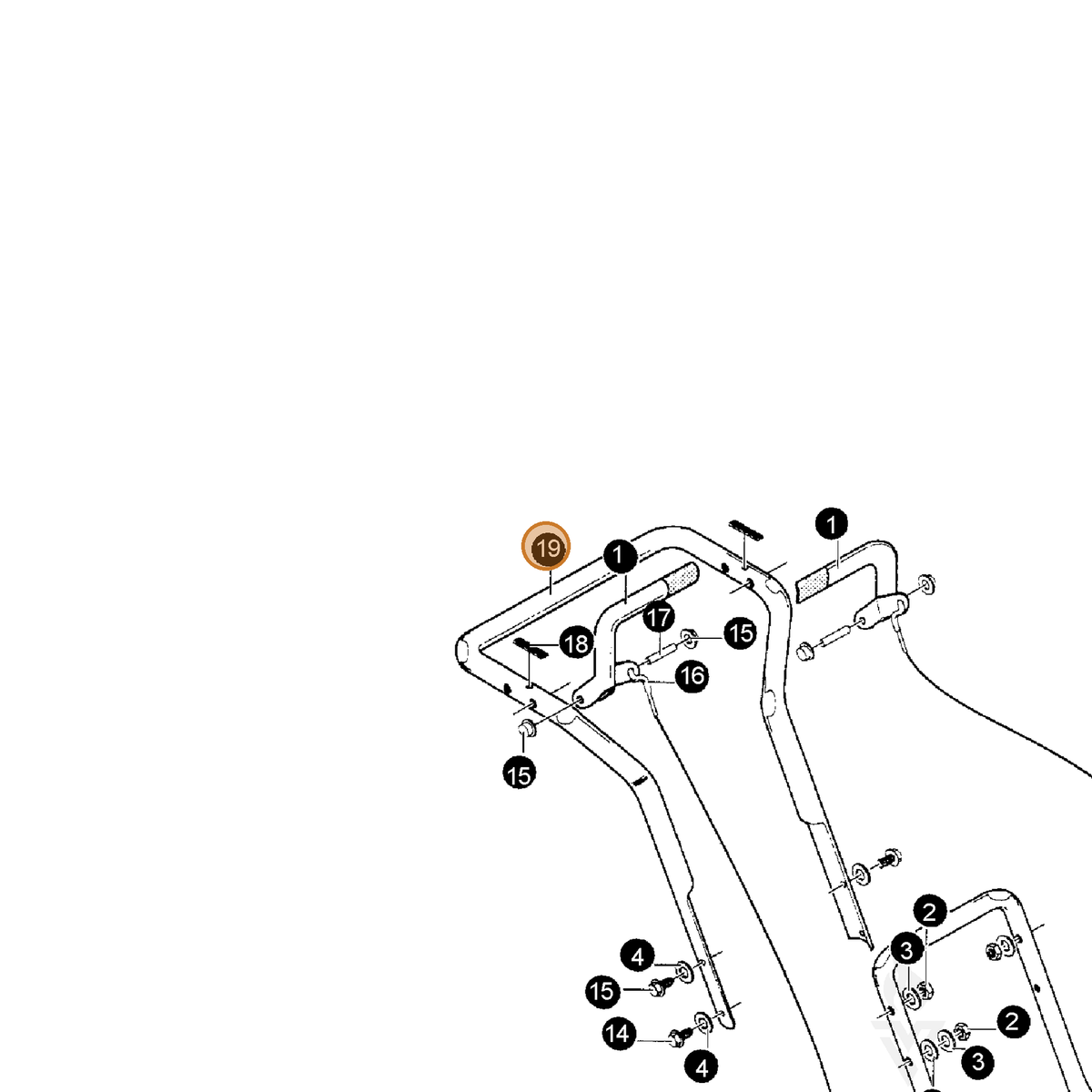 ECHO part 14310614 — IPL diagram snippet (6x zoom, amber highlight)
