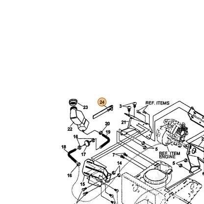 ECHO part 14311671 — IPL diagram snippet (6x zoom, amber highlight)