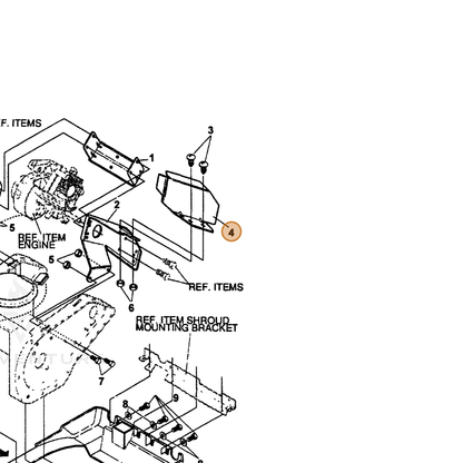 ECHO part 14311738 — IPL diagram snippet (6x zoom, amber highlight)