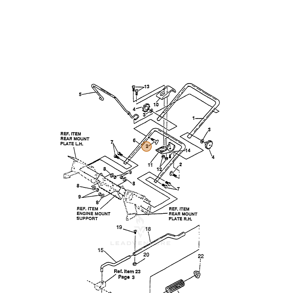 ECHO part 14311767 — IPL diagram snippet (6x zoom, amber highlight)