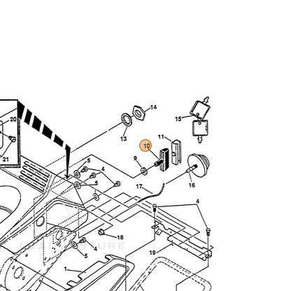 ECHO part 14313231 — IPL diagram snippet (6x zoom, amber highlight)
