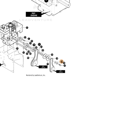ECHO part 14313826 — IPL diagram snippet (6x zoom, amber highlight)